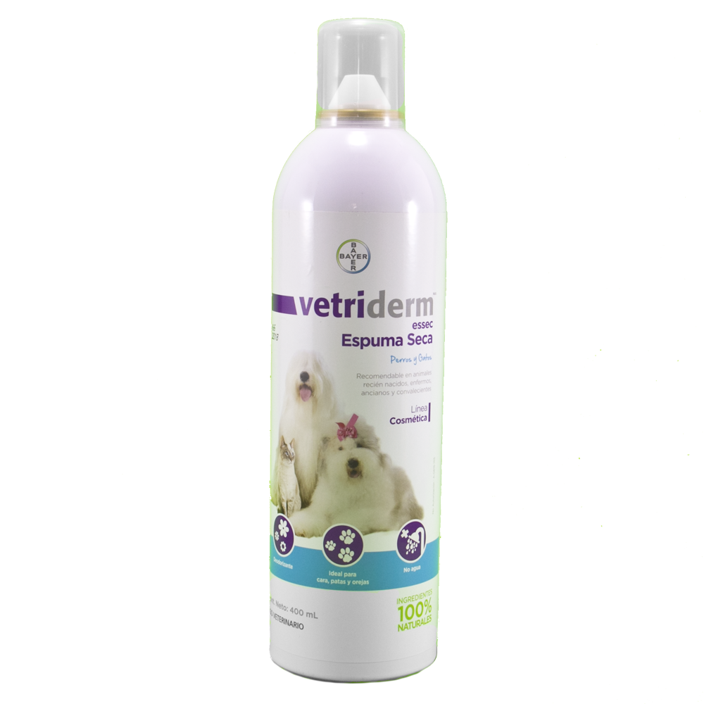 Espuma Seca Bayer Vetriderm Essec 400 Ml, Salud, Bayer, Mister Mascotas Espuma Seca Bayer Vetriderm Essec 400 Ml, Salud, Bayer, Mister Mascotas